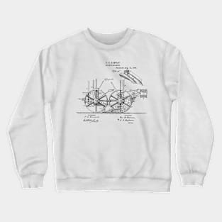 ditching machine Vintage Patent Hand Drawing Crewneck Sweatshirt